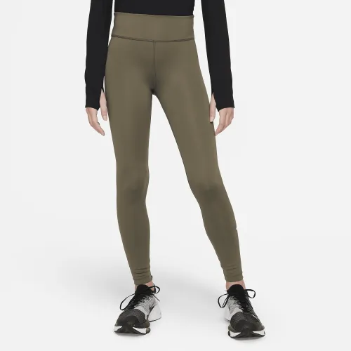 Nike Dri-FIT One Big дитячі (Girls') лосіни колір зелений