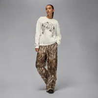 Nike Jordan Brooklyn Fleece женская Realtree Crew-Neck свитшот цвет белый