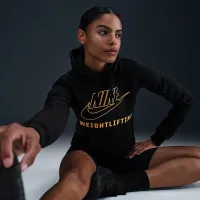 Nike жіноча Weightlifting Pullover Толстовка з капюшоном колір чорний