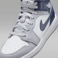 Nike Air Jordan 1 Mid Big детские Кроссовки цвет белый