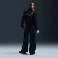 Nike Sportswear Club Fleece женская Mid-Rise Wide-Leg Graphic Pants цвет черный