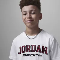 Nike Jordan Dri-FIT Sport Big дитячі футболка колір білий