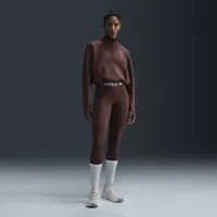 Nike Dri-FIT Prima женская 1/2-Zip тренировочные Top цвет коричневый