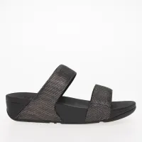 Шльопанці FitFlop Lulu Glitz-Canvas Slides HR2-B06 - Чорна