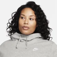 Nike Sportswear Club Fleece жіноча Funnel-Neck Толстовка з капюшоном (великі розміри) колір сірий