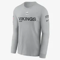 Minnesota Vikings Salute to Service Mascot Edge Legend чоловічі Nike NFL Long-Sleeve футболка колір сірий