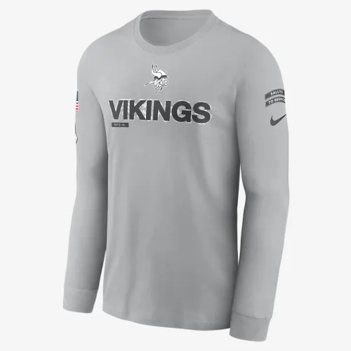 Minnesota Vikings Salute to Service Mascot Edge Legend чоловічі Nike NFL Long-Sleeve футболка колір сірий