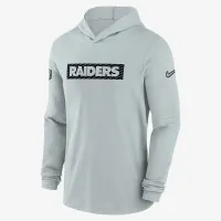 Las Vegas Raiders Sideline чоловічі Nike Dri-FIT NFL Long-Sleeve Hooded Top колір сірий
