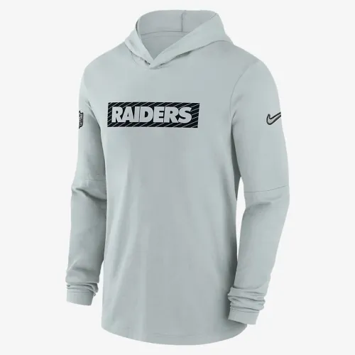 Las Vegas Raiders Sideline чоловічі Nike Dri-FIT NFL Long-Sleeve Hooded Top колір сірий