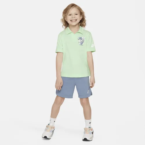Nike Sportswear Create Your Own Adventure Little дитячі Polo and шорти комплект блакитний