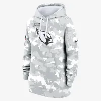 Arizona Cardinals Salute to Service Primary Edge Club женская Nike NFL Pullover Толстовка с капюшоном цвет белый