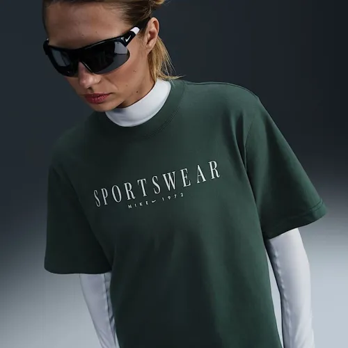 Nike Sportswear женская Boxy футболка цвет зеленый