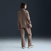 Nike Sportswear Phoenix Fleece жіноча оверсайз 1/4-Zip світшот колір коричневий