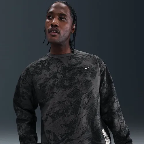 Nike Solo Swoosh чоловічі Fleece Crew колір коричневий