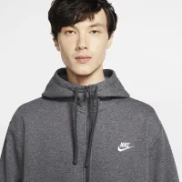 Nike Sportswear Club Fleece чоловічі Full-Zip Толстовка з капюшоном колір сірий