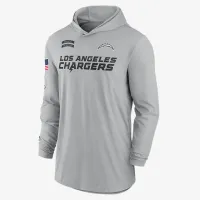 Los Angeles Chargers Salute to Service Edge Mascot Lockup Men’s Nike Dri-FIT NFL Long-Sleeve Hooded Top колір сірий