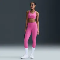 Nike One женская С высокой Талией 7/8 лосины с карманамиPink