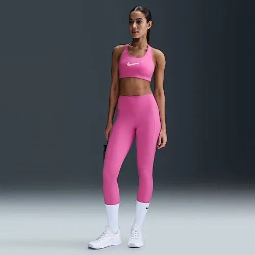 Nike One женская С высокой Талией 7/8 лосины с карманамиPink