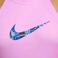 Nike Gymnastics Halter Neck Performance Leotard цвет фиолетовый