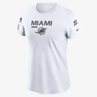 Miami Dolphins Salute to Service Legend жіноча Nike NFL футболка колір білий
