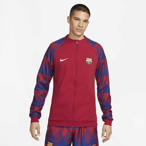 FC Barcelona Academy Pro чоловічі Nike Full-Zip Knit Soccer Куртка колір червоний