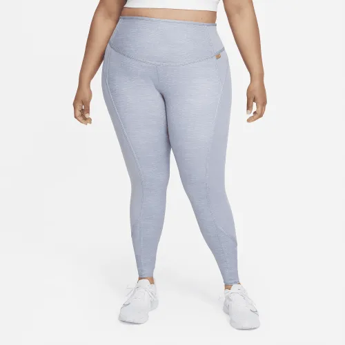 Nike Dri-FIT One Luxe жіноча Mid-Rise лосіни (великі розміри) колір сірий