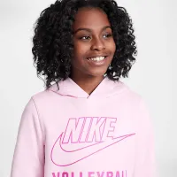 Nike Big детские волейбольные Pullover Толстовка с капюшоном Pink