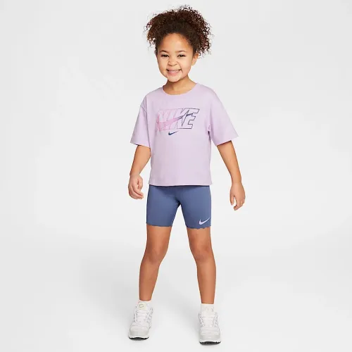 Nike Dri-FIT Swoosh Motion Little детские 2-Piece Bike шорты набор синий