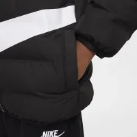 Nike Little дитячі Wrapped Swoosh Debossed Quilted Куртка колір чорний