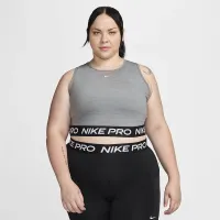 Nike Pro жіноча Dri-FIT Cropped Tank Top (великі розміри) колір сірий