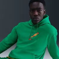 Nike Sportswear Club Pullover Fleece Толстовка с капюшоном цвет зеленый