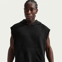 Nike мужские N.A.C. Dri-FIT Fleece Sleeveless тренировочные Толстовка с капюшоном цвет черный