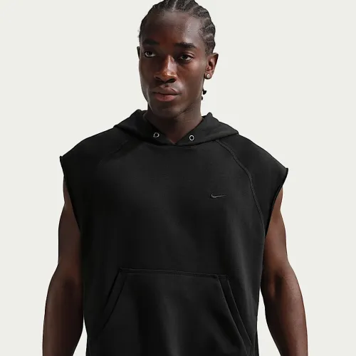 Nike мужские N.A.C. Dri-FIT Fleece Sleeveless тренировочные Толстовка с капюшоном цвет черный
