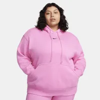 Nike Sportswear Phoenix Fleece женская оверсайз Pullover Толстовка с капюшоном (большие размеры) цвет красный