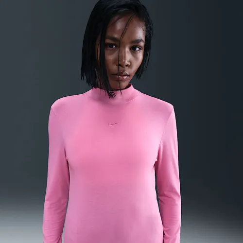 Nike Sportswear Chill Knit жіноча Slim Long-Sleeve Mock-Neck футболка Pink