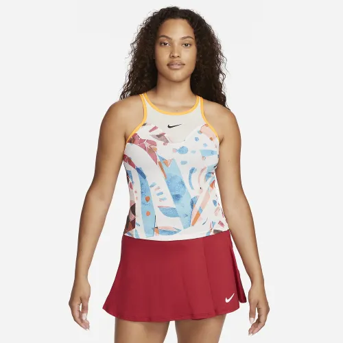 NikeCourt Dri-FIT Slam женская Printed Tennis Tank Top цвет белый
