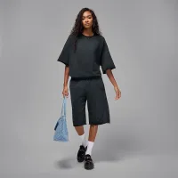 Nike Jordan Flight Fleece жіноча French Terry Big шорти колір чорний
