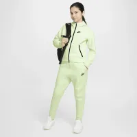 Nike Sportswear Tech Fleece Big детские (Girls') Full-Zip Толстовка с капюшоном цвет зеленый