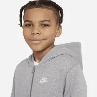 Nike Sportswear Club Big детские Full-Zip Толстовка с капюшоном цвет серый