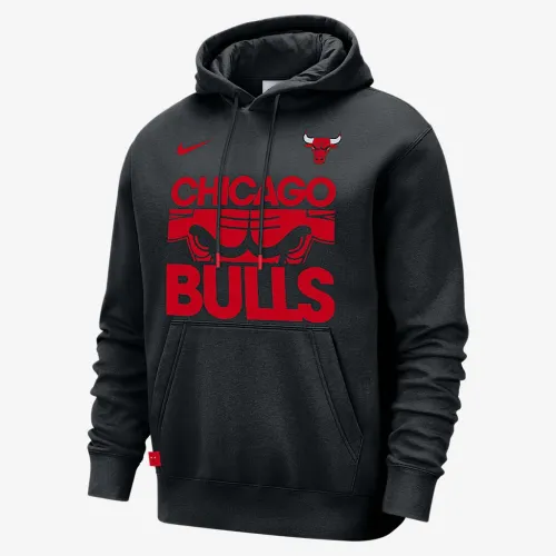 Chicago Bulls Club Courtside чоловічі Nike NBA Pullover Толстовка з капюшоном колір чорний