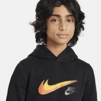Nike Sportswear Big дитячі (для хлопчиків) Fleece Pullover Graphic Толстовка з капюшоном колір чорний
