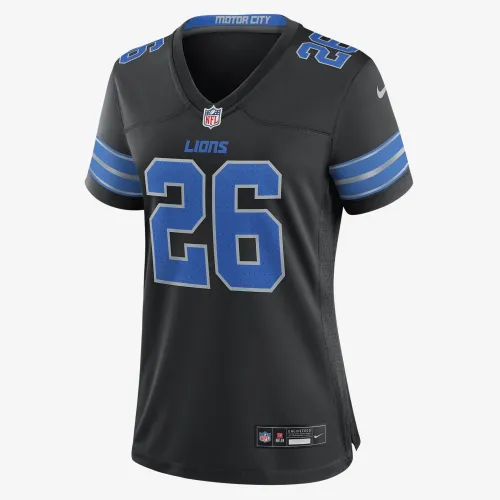 Jahmyr Gibbs Detroit Lions жіноча Nike NFL Game Football Jersey колір чорний
