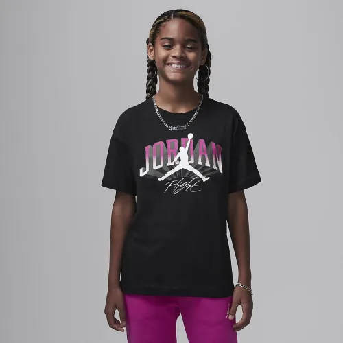 Nike Jordan Big дитячі Push Through Graphic футболка колір чорний