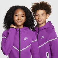 Nike Sportswear Tech Fleece Big дитячі (для хлопчиків) Reflective Full-Zip Толстовка з капюшоном колір фіолетовий