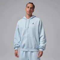 Nike Jordan Brooklyn Fleece мужские оверсайз Full-Zip Толстовка с капюшоном синий