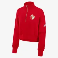 San Francisco 49ers Rewind Phoenix женская Nike NFL Cropped 1/4-Zip Crew цвет красный