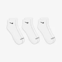Nike Everyday Plus Cushioned тренувальні Ankle шкарпетки (3 пар) колір білий