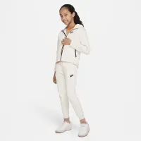 Nike Sportswear Tech Fleece Big дитячі (Girls') Full-Zip Толстовка з капюшоном колір коричневий