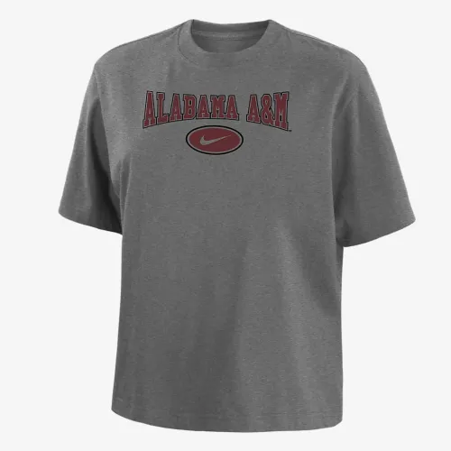 Alabama A&M женская Nike College Boxy футболка цвет серый