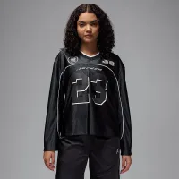 Nike Jordan жіноча Long-Sleeve Jersey Top колір чорний